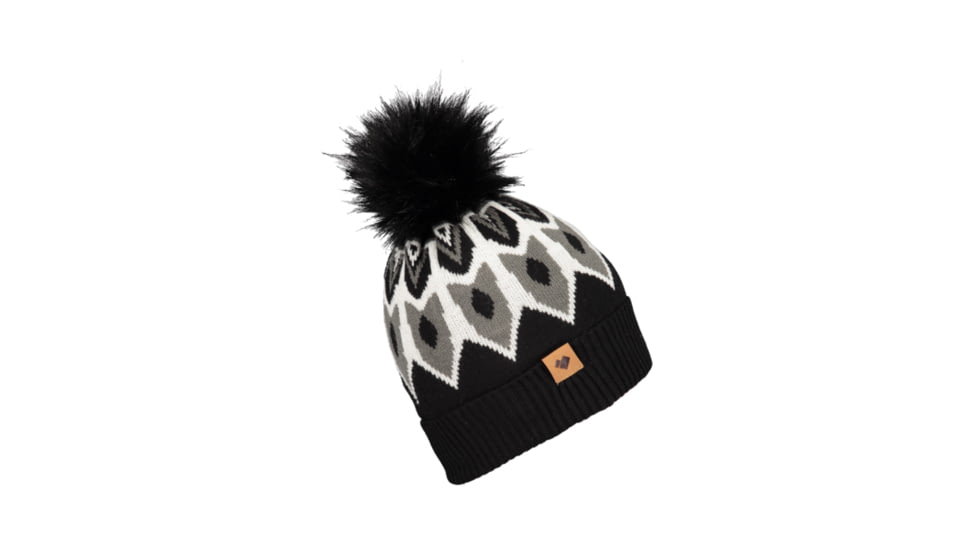 Obermeyer Fair Isle FF Pom Beanie - Womens, Black, One Size, 18068-16009-ONE SIZE