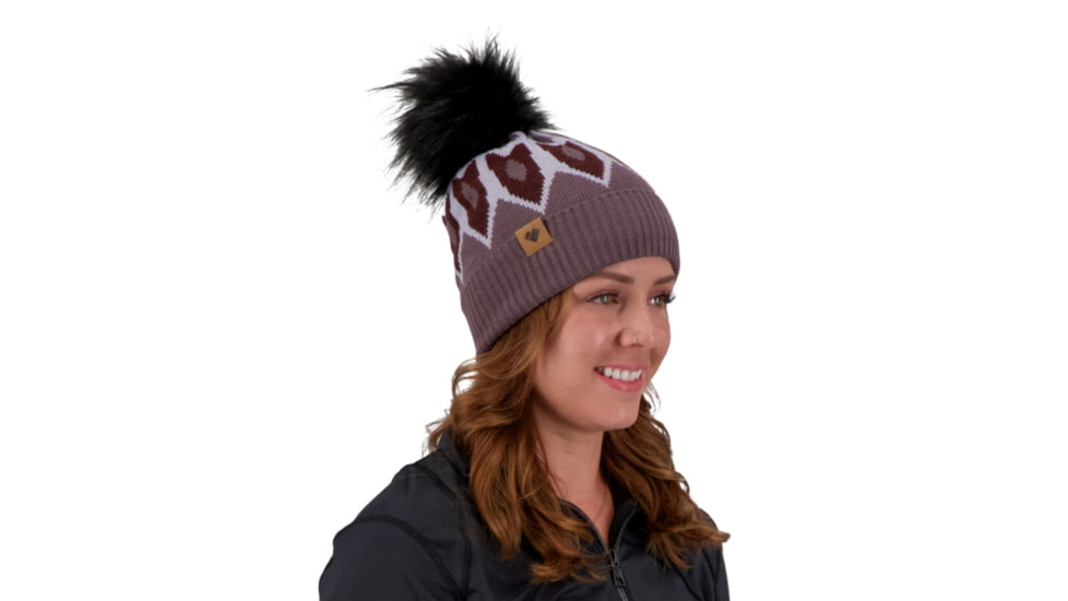 Obermeyer Fair Isle FF Pom Beanie - Womens, Purple Reign, One Size, 18068-21179-ONE SIZE