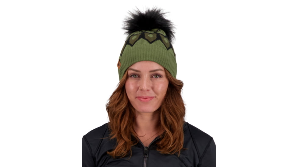 Obermeyer Fair Isle FF Pom Beanie - Womens, Saguaro, One Size, 18068-21189-ONE SIZE