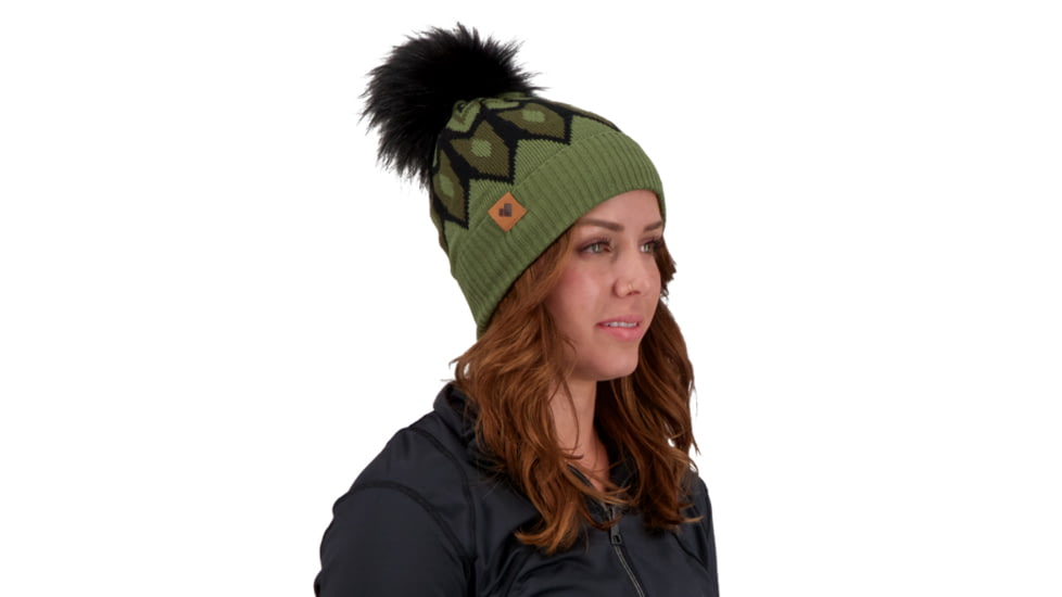 Obermeyer Fair Isle FF Pom Beanie - Womens, Saguaro, One Size, 18068-21189-ONE SIZE