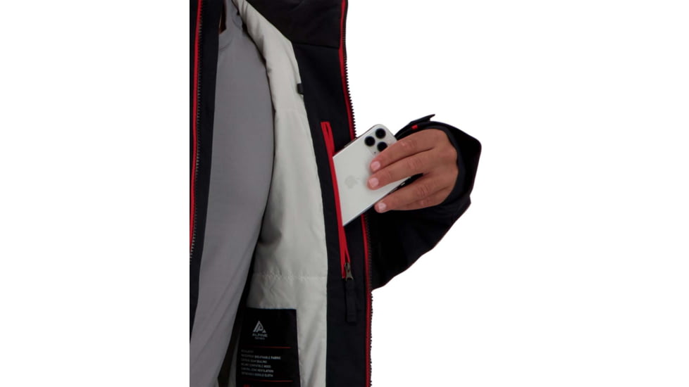 Obermeyer Foundation Jacket - Mens, Black, Large, Tall, 21100-16009-LT