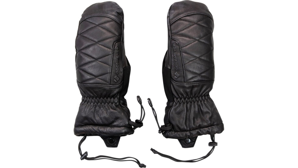 Obermeyer Leather Down Mitten - Womens, Black, L, 18047-16009-L