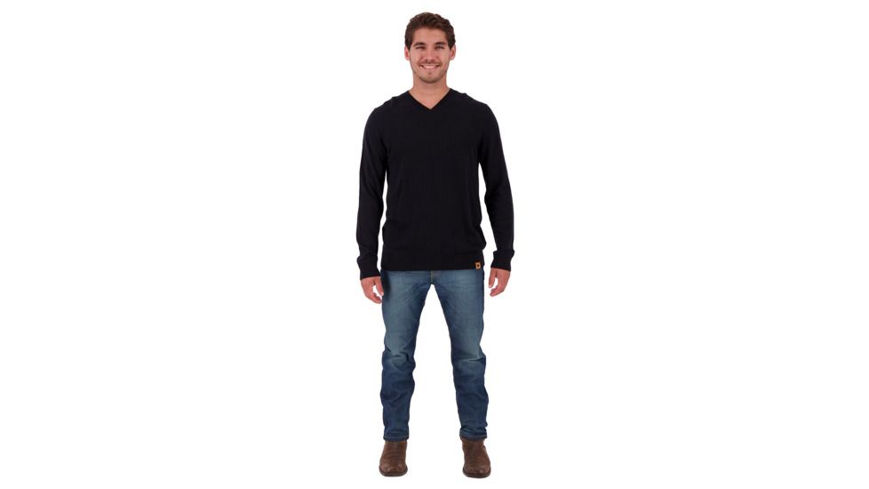Obermeyer Mason V-Neck Sweater - Mens, Black, Large, 26023-BLACK-L