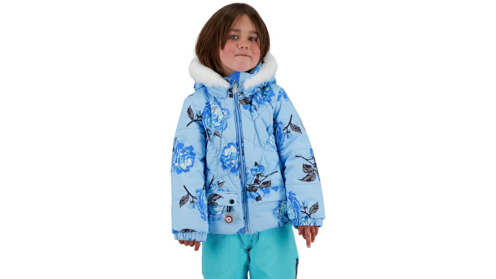 Obermeyer Roselet Jacket - Girls, Roses-R-Blue, 4, 51075-21028-4