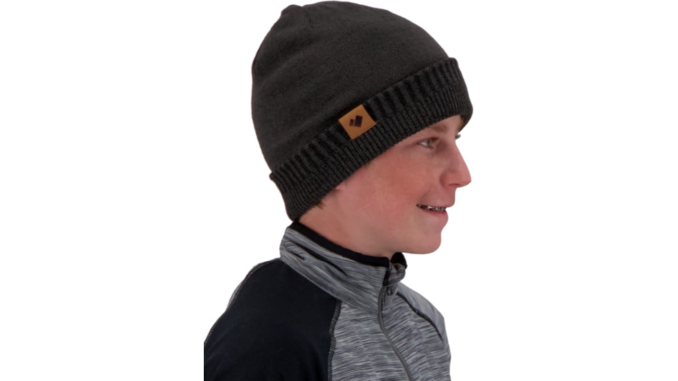 Obermeyer TB Eugene Beanie - Boys, Coal, One Size, 48015-20004-ONE SIZE