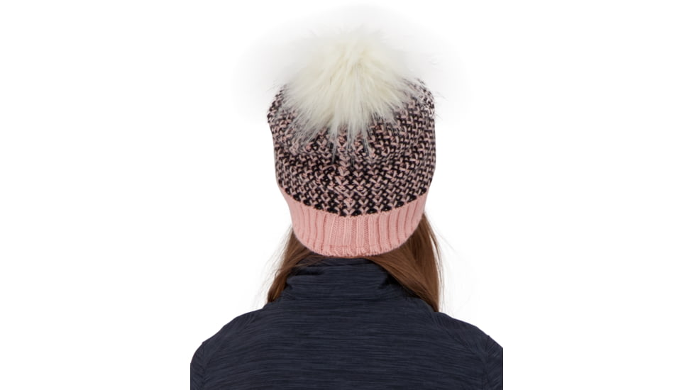 Obermeyer Tucson FF Pom Beanie - Girls, Pink Sand, One Size, 38016-21050-ONE SIZE