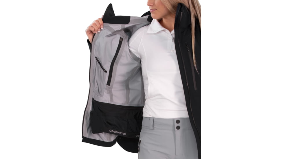 Obermeyer W Highlands Shell Jacket - Women's, 10 US, Regular, Black, 12006-16009-10