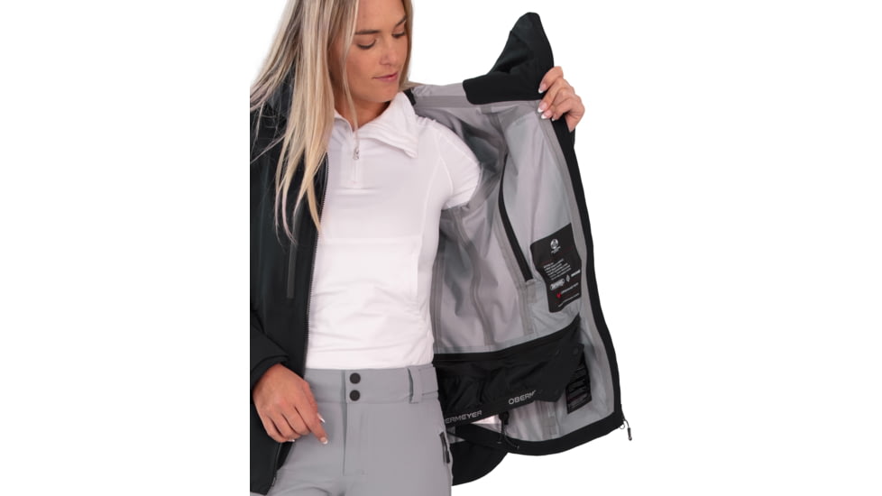 Obermeyer W Highlands Shell Jacket - Women's, 10 US, Regular, Black, 12006-16009-10