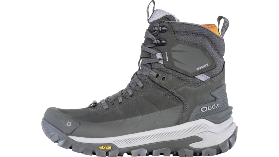 Oboz Bangtail Mid Insulated B-DRY Winter Boots - Mens, Medium, Charcoal, 10.5 US, 83501-102-10.5-Medium