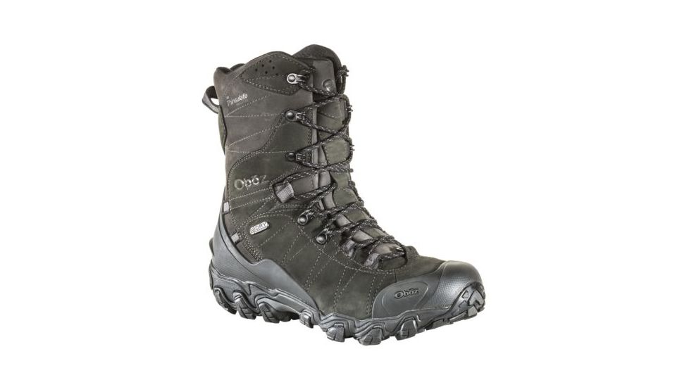 Oboz Bridger 10 Inch Insulated B-Dry - Mens, Carbon Black, Medium, 9.5, 82501-CB-M-9.5