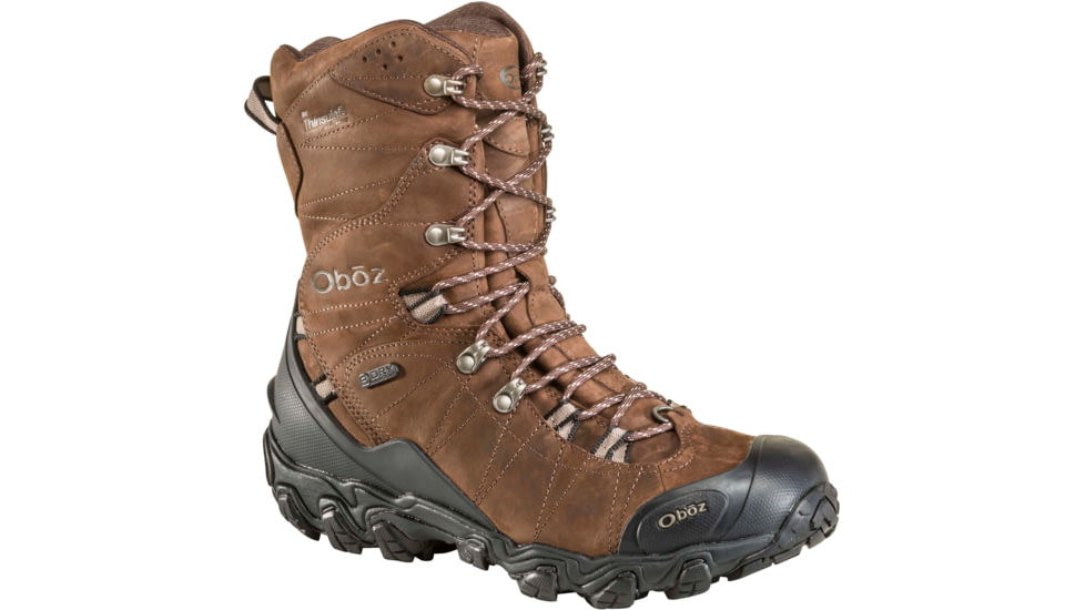 Oboz Bridger 10in Insulated B-DRY Winter Shoes - Mens, Bark Brown, 8.5 US, Medium, 82501-BaBr-Medium-8.5