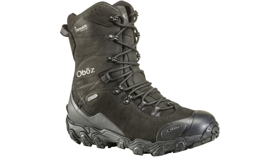 Oboz Bridger 10in Insulated B-DRY Winter Shoes - Mens, Midnight Black, 13, Wide, 82501-MIBL-W-13