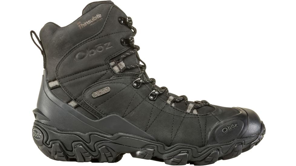Oboz Bridger 8in Insulated B-DRY Winter Shoes - Mens, Midnight Black, 8, Medium, 82001-Midnight Black-M-8