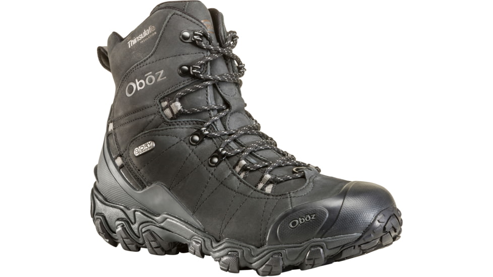 Oboz Bridger 8in Insulated B-DRY Winter Shoes - Mens, Midnight Black, 8, Medium, 82001-Midnight Black-M-8