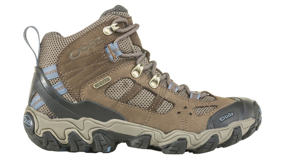 Oboz Bridger Vent Mid B - Dry - Womens, Brindle/Tradewinds Blue, Medium, 9.5, 24202-BTB-Medium-9.5