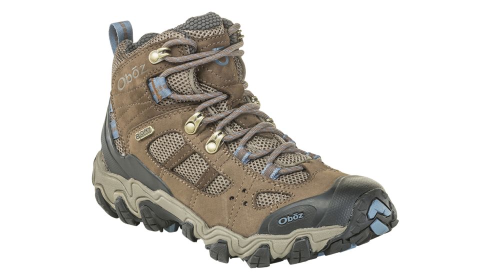 Oboz Bridger Vent Mid B - Dry - Womens, Brindle/Tradewinds Blue, Medium, 9.5, 24202-BTB-Medium-9.5