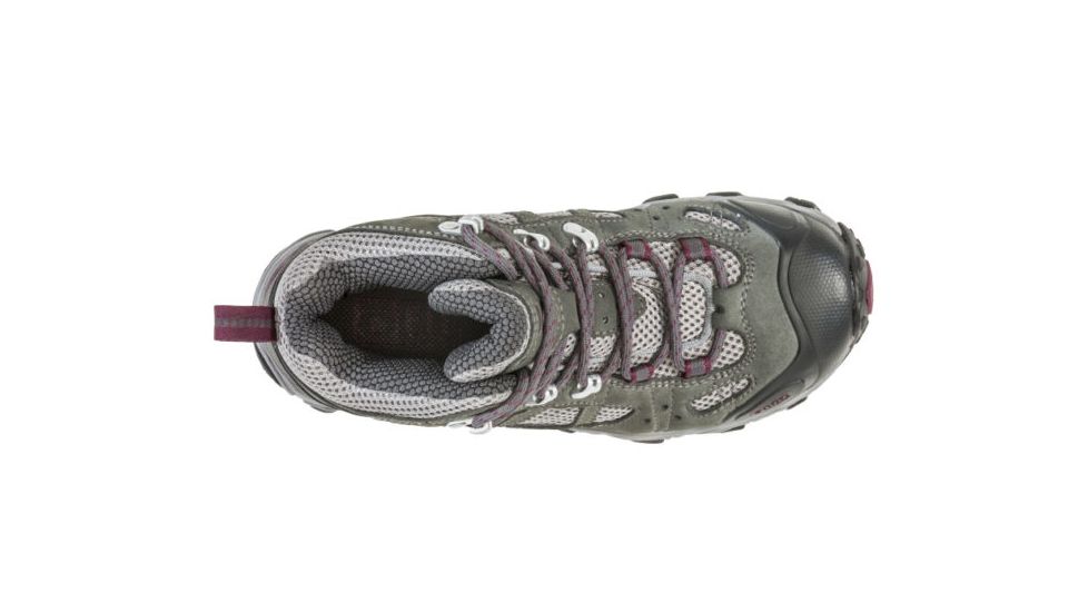 Oboz Bridger Vent Mid - Womens, Frost Gray/ Beet, Medium, 6, 24302-FGB-M-6