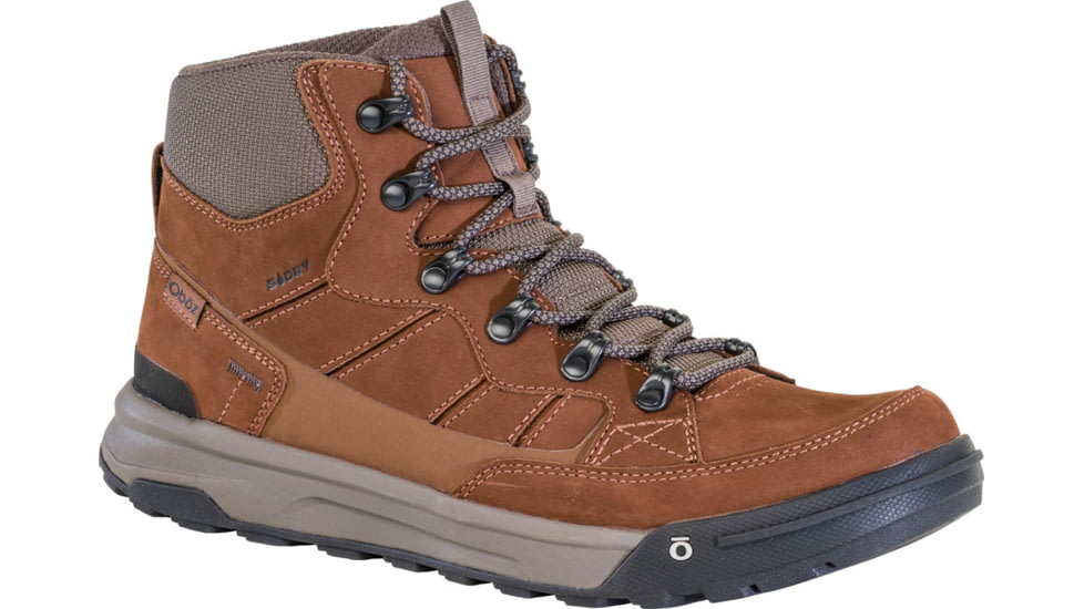 Oboz Burke Mid Leather Waterproof Boots - Mens, Grizzly, 9, Medium, 79401-Grizzly-Medium-9