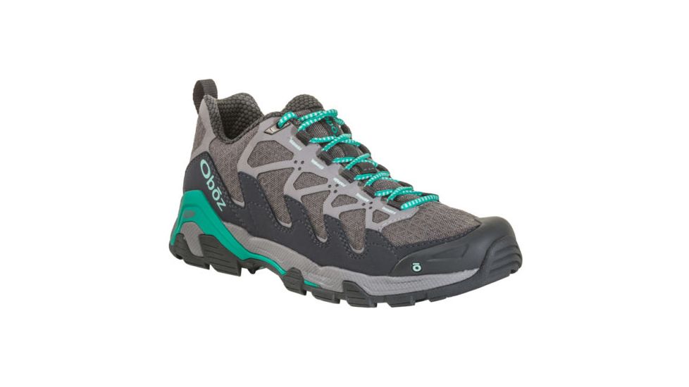 Oboz Cirque Low - Womens, Pewter/ Vivid Green, Medium, 6.5, 41402-PVG-M-6.5