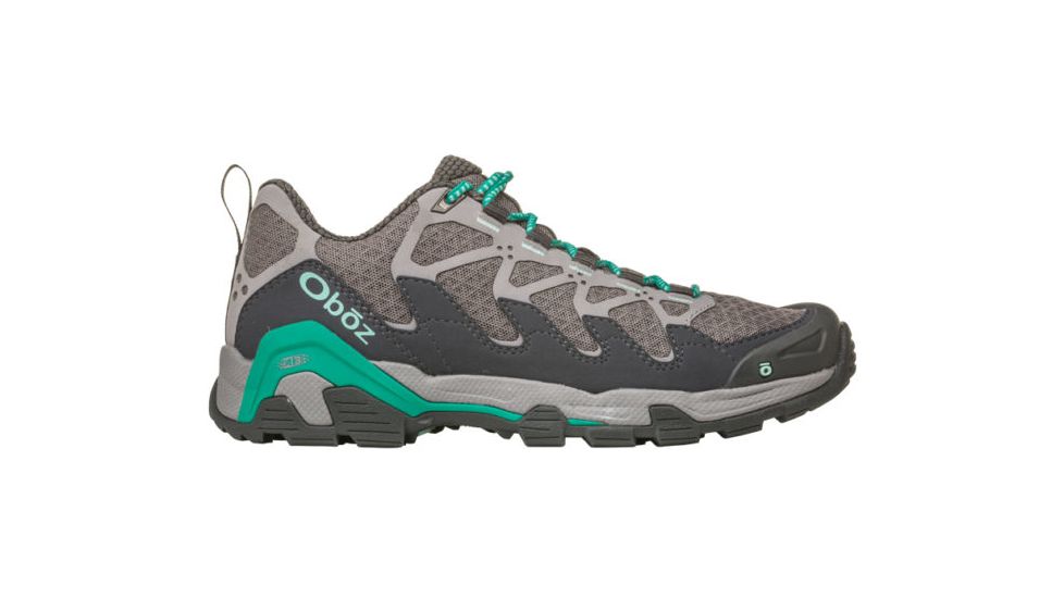 Oboz Cirque Low - Womens, Pewter/ Vivid Green, Medium, 6.5, 41402-PVG-M-6.5