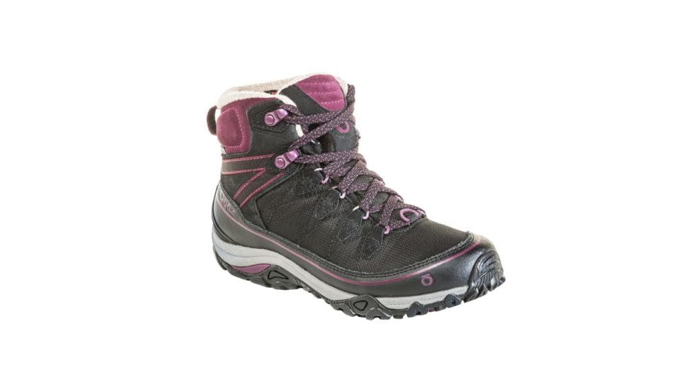 Oboz Juniper 6 Inch Insulated B-Dry - Womens, Eclipse Black/ Beet, Medium, 8, 80702-EBB-M-8