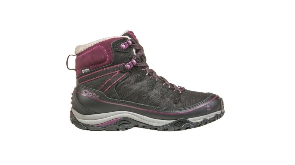 Oboz Juniper 6 Inch Insulated B-Dry - Womens, Eclipse Black/ Beet, Medium, 8, 80702-EBB-M-8