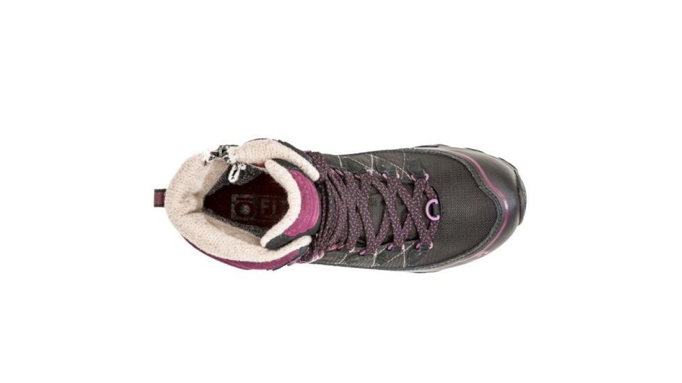 Oboz Juniper 8 Inch Insulated B-Dry - Womens, Eclipse Black/ Beet, Medium, 7.5, 81702-EBB-M-7.5