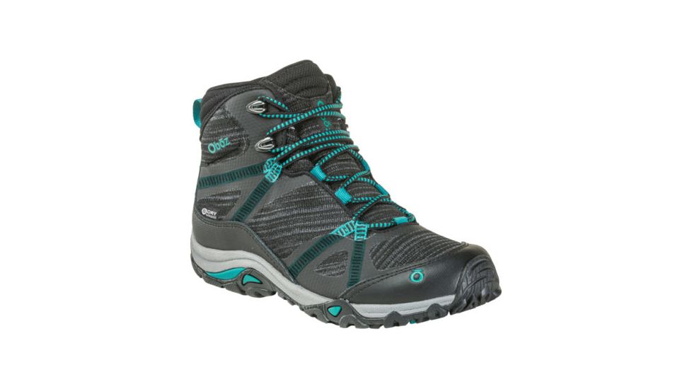Oboz Lynx Mid B-Dry - Womens, Black/ Aqua, Medium, 9, 72802-BlackAqua-Medium-9