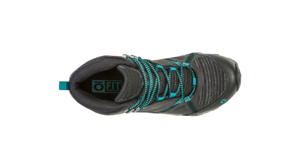 Oboz Lynx Mid B-Dry - Womens, Black/ Aqua, Medium, 9, 72802-BlackAqua-Medium-9
