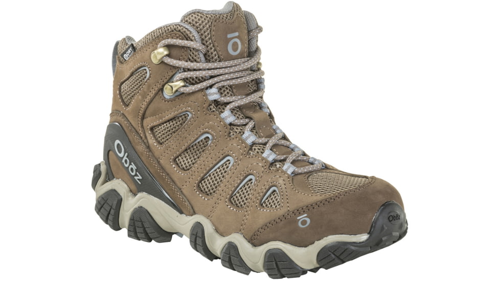 Oboz Sawtooth II Mid B-DRY Hiking Shoes - Womens, Brindle/Tradewinds Blue, 9.5, Wide, 23702-B/TB-9.5-Wide
