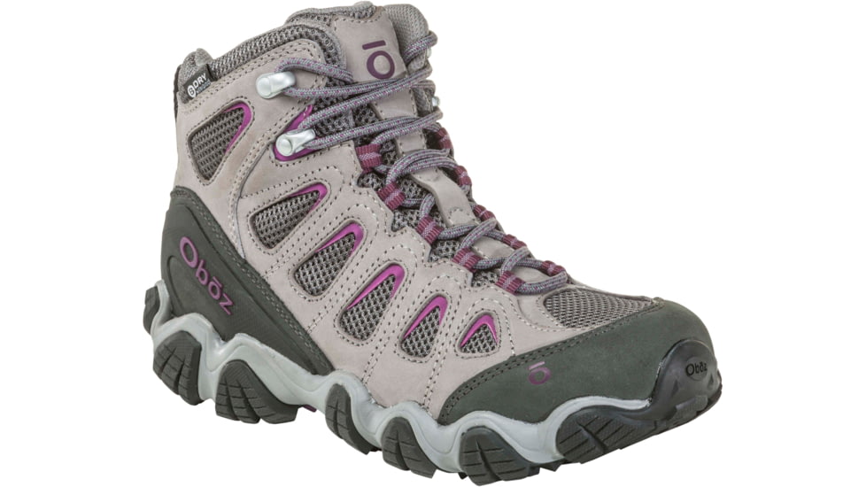 Oboz Sawtooth II Mid B-DRY Hiking Boots - Womens, Pewter / Violet, 7, 23702-PV-MEDIUM-7-DEMO