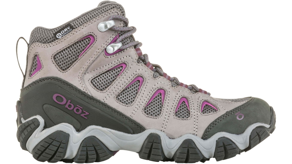 Oboz Sawtooth II Mid B-DRY Hiking Boots - Womens, Pewter / Violet, 7, 23702-PV-MEDIUM-7-DEMO