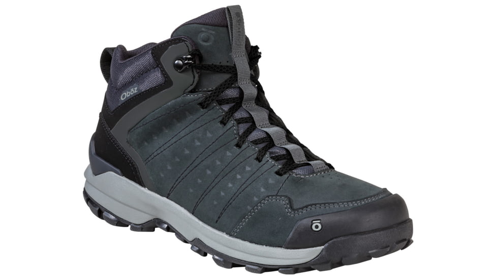 Oboz Sypes Mid Leather B-DRY Hiking Shoes - Mens, Dark Shadow, 7.5, Medium, 77101-Dark Shadow-M-7.5
