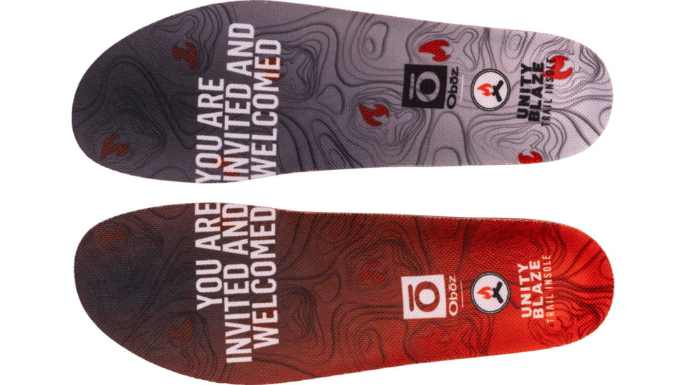 Oboz Unity Blaze Trail Insole, Red, Medium, 100010-147-M