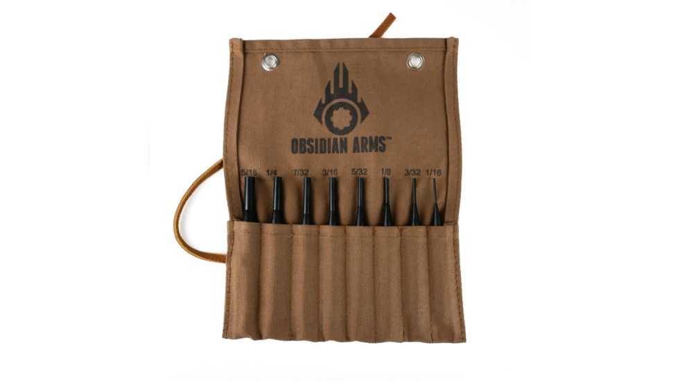 Obsidian Arms Standard Drive Pin Punch Set, 8-Piece, OA-DPPS-8