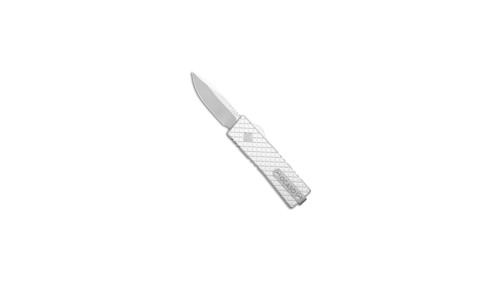 Ocaso Ocaso Lucent Mini CA Legal OTF Automatic Knife Aluminum 1.9" Satin 18LMS, Gray, Bohler M390, adult, BHQ-212746