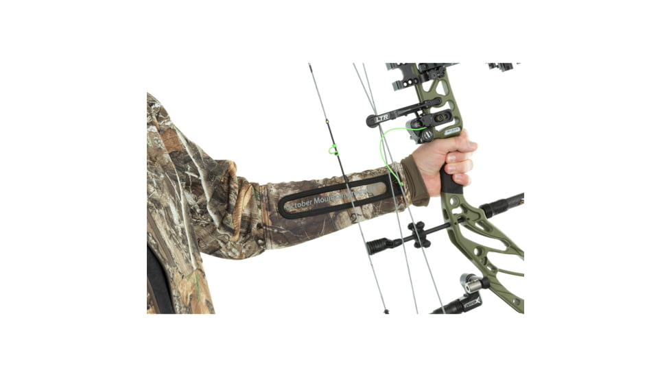 October Mountain Compression Arm Guard Jacket Fit, Realtree Edge, Large, 1601162