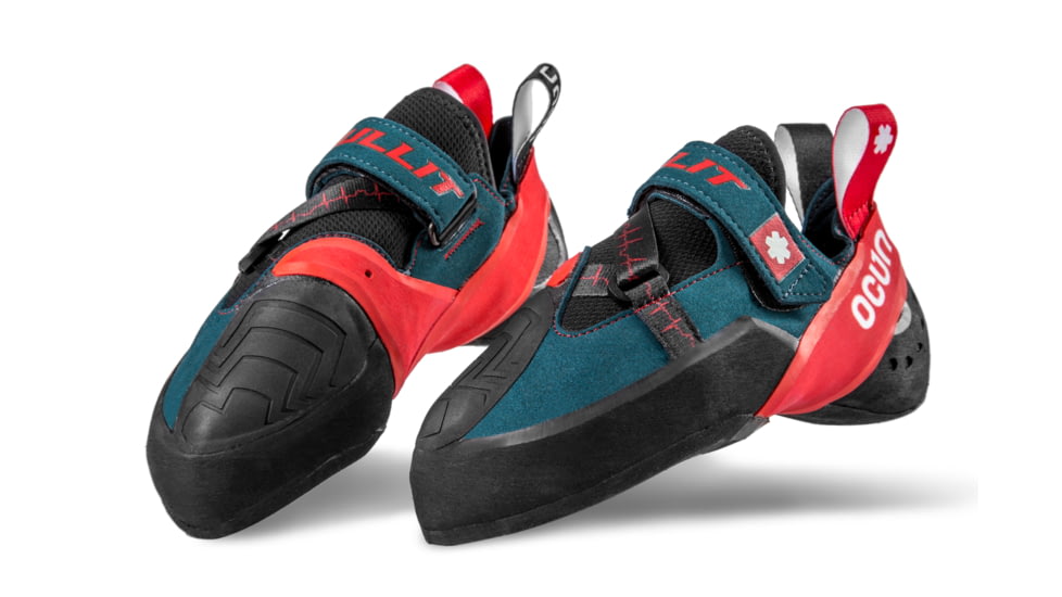 Ocun Bullit Climbing Shoes, Petrol/Red, 4.5, 4576-Petrol/Red-4.5