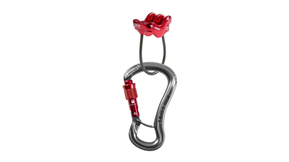 Ocun Condor Screw Hurry Belay Set, Anthracite/Red, 3276-Antr/Red