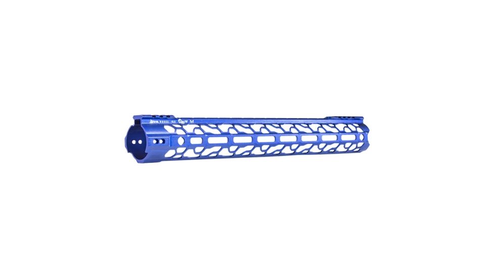 ODIN Works AR-15 15.5in O2 Lite Free Float Forend, M-LOK, Blue, F-15-ML-O2-BLU