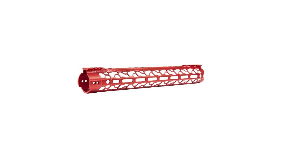 ODIN Works AR-15 15.5in O2 Lite Free Float Forend, M-LOK, Red, F-15-ML-O2-RED