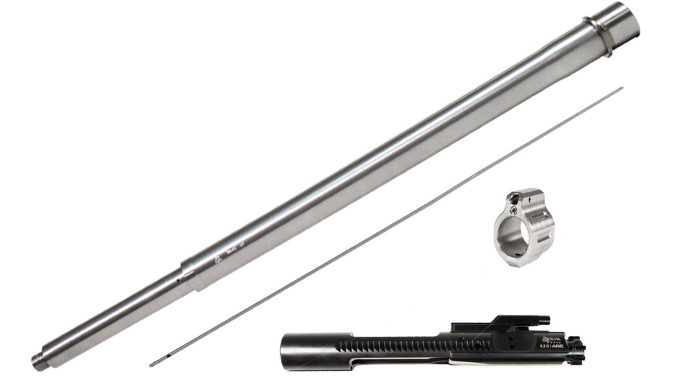 ODIN Works AR-15 22 ARC 21in Threaded Barrel, XL Rifle Gas System, 1/2-28 Threads, 1-7 Twist, 416 Stainless Steel, DMR Profile with .750 Tuneable Gas Block, with a Bolt Carrier Group, Stainless Steel, B-22ARC-21-2R-TG-BCG