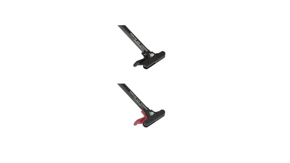 ODIN Works Extended Charging Handle, Black, Red