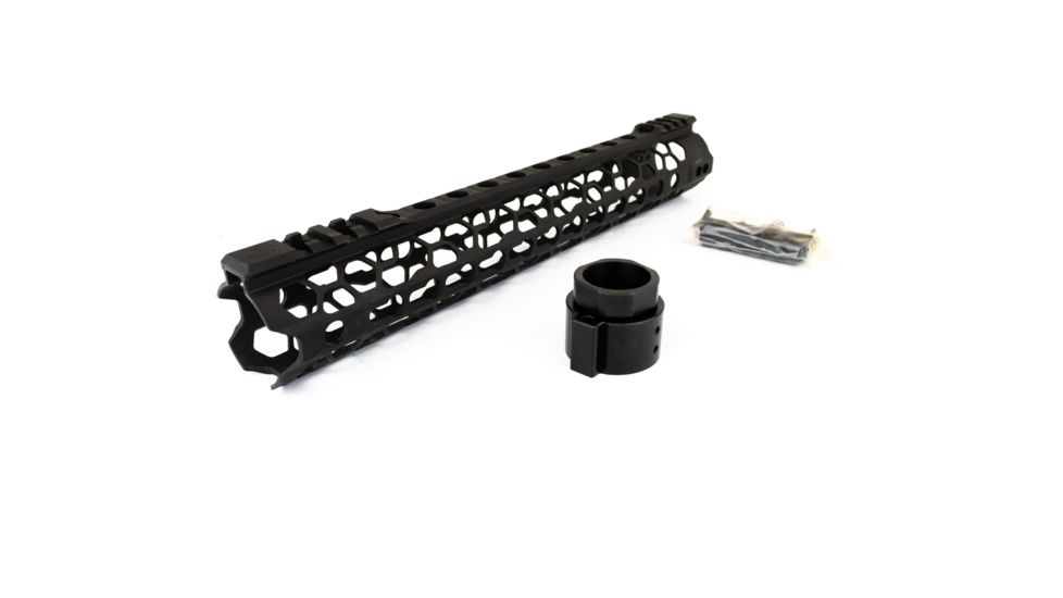 ODIN Works O2 Lite Free Float .223/5.56 KeyMod Forend, Black, Low Profile, 12.5in F-12-KM-O2