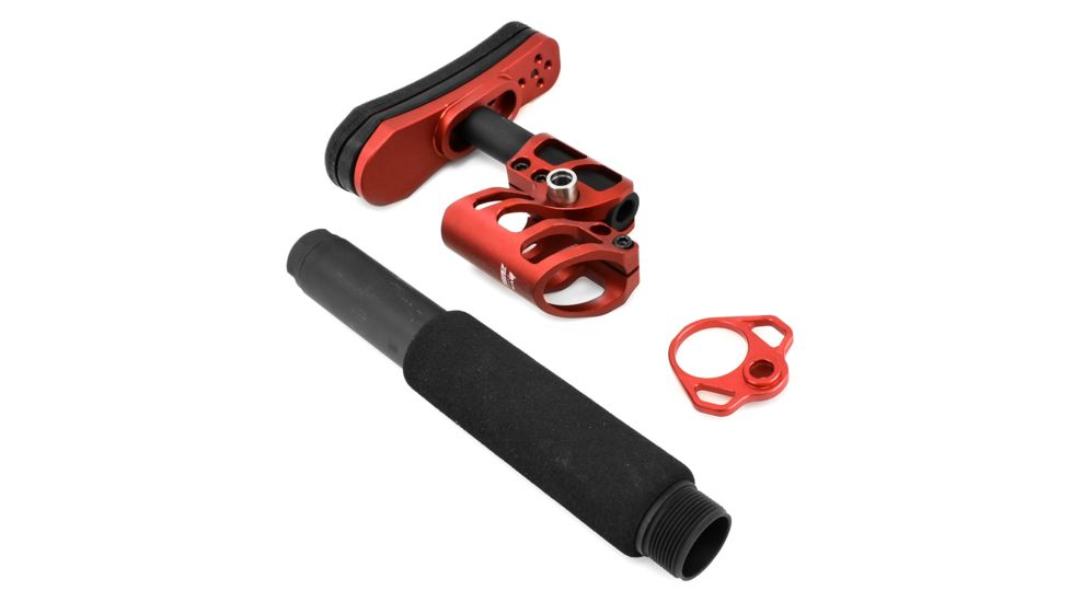 ODIN Works Zulu Collapsible Stock w/ Padded Pistol Buffer Tube - Rd OS-ZULU-KIT-RED