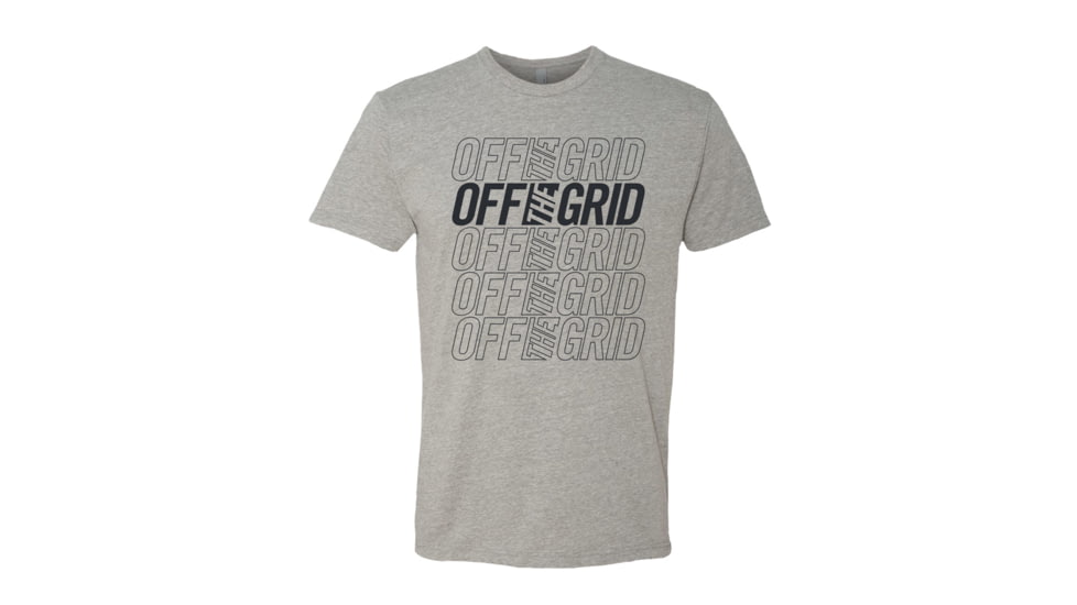 Off The Grid Stacked S/S Tee Shirt - Men's, Athletic Heather, Extra Small, OMKS121004AH01