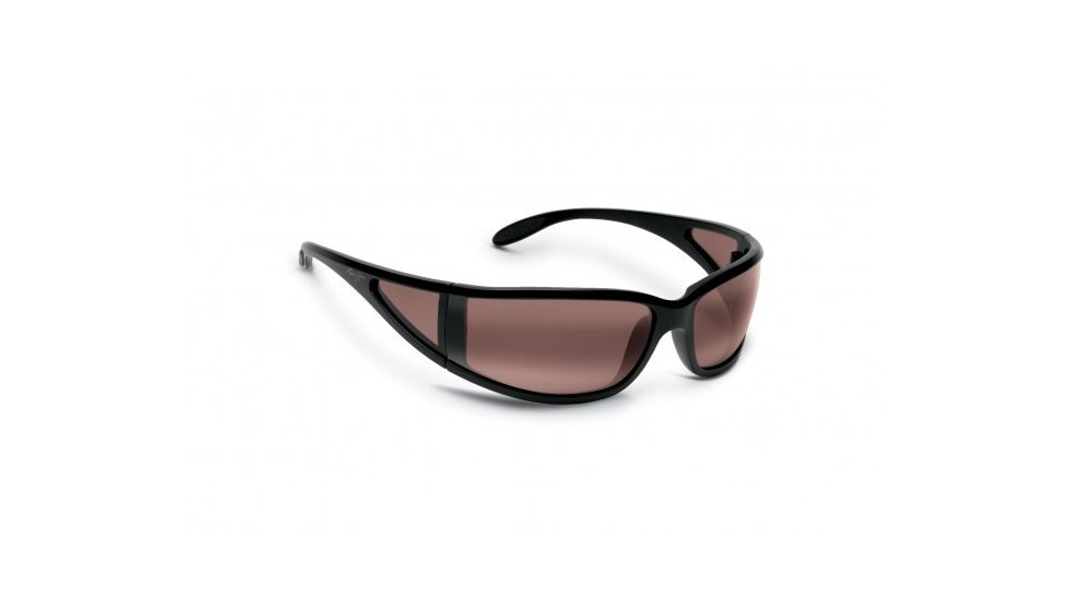 Maui Jim Offshore Sunglasses w/ Gloss Black Frame and Maui Rose Lenses - R444-02, Quarter View