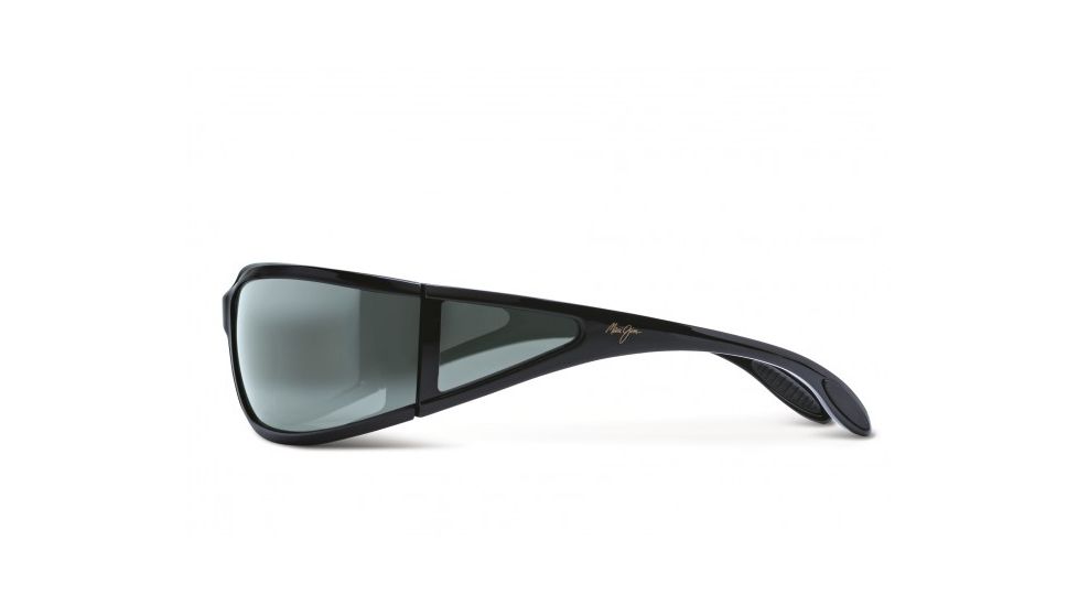 Maui Jim Offshore Sunglasses w/ Gloss Black Frame and Neutral Grey Lenses - 444-02, Side View