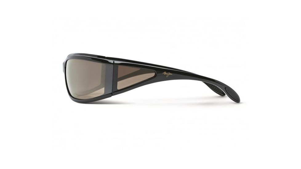 Maui Jim Offshore Sunglasses w/ Gloss Black Frame and HCL Bronze Lenses - H444-02, Side View