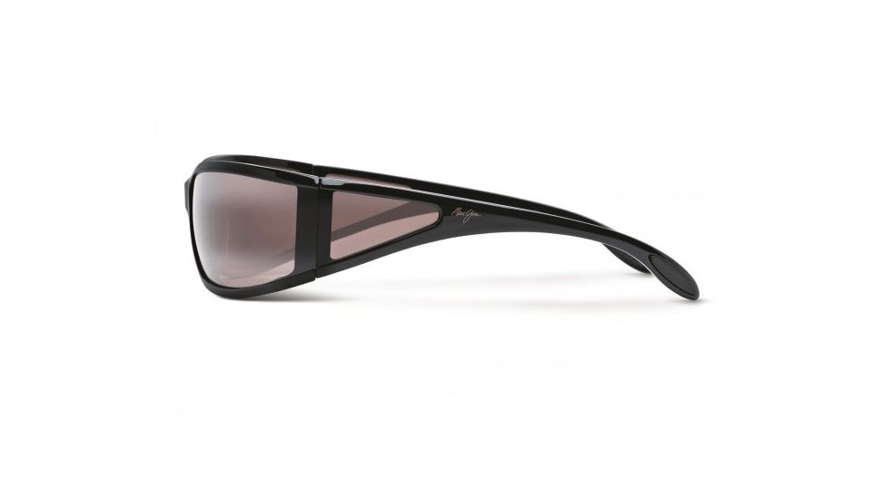 Maui Jim Offshore Sunglasses w/ Gloss Black Frame and Maui Rose Lenses - R444-02, Side View